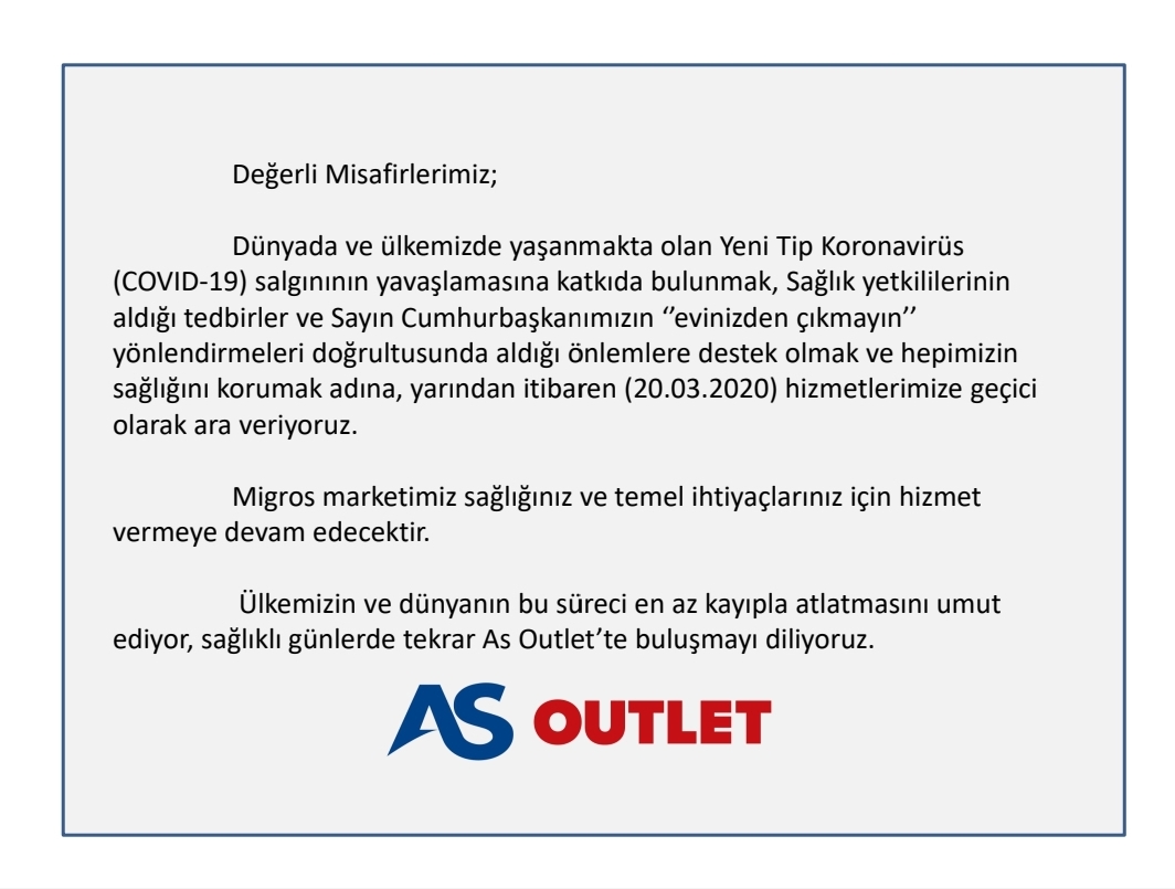 AS OUTLET